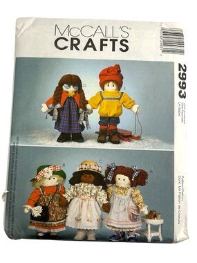 🪡 McCall’s Crafts Sewing Pattern 22’’ Dolls 2993